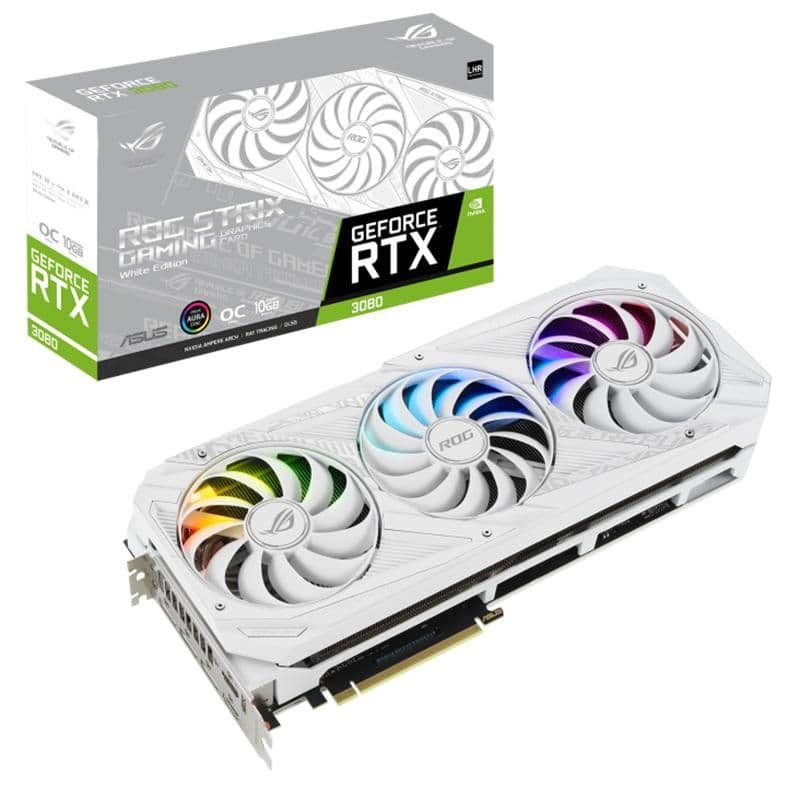 Asus ROG STRIX WHITE OC V2 GeForce RTX 3080 10GB LHR 10GB GDDR6X White image