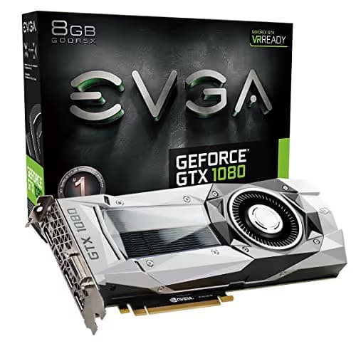 EVGA Founders Edition GeForce GTX 1080 8GB GDDR5X Black / Silver image
