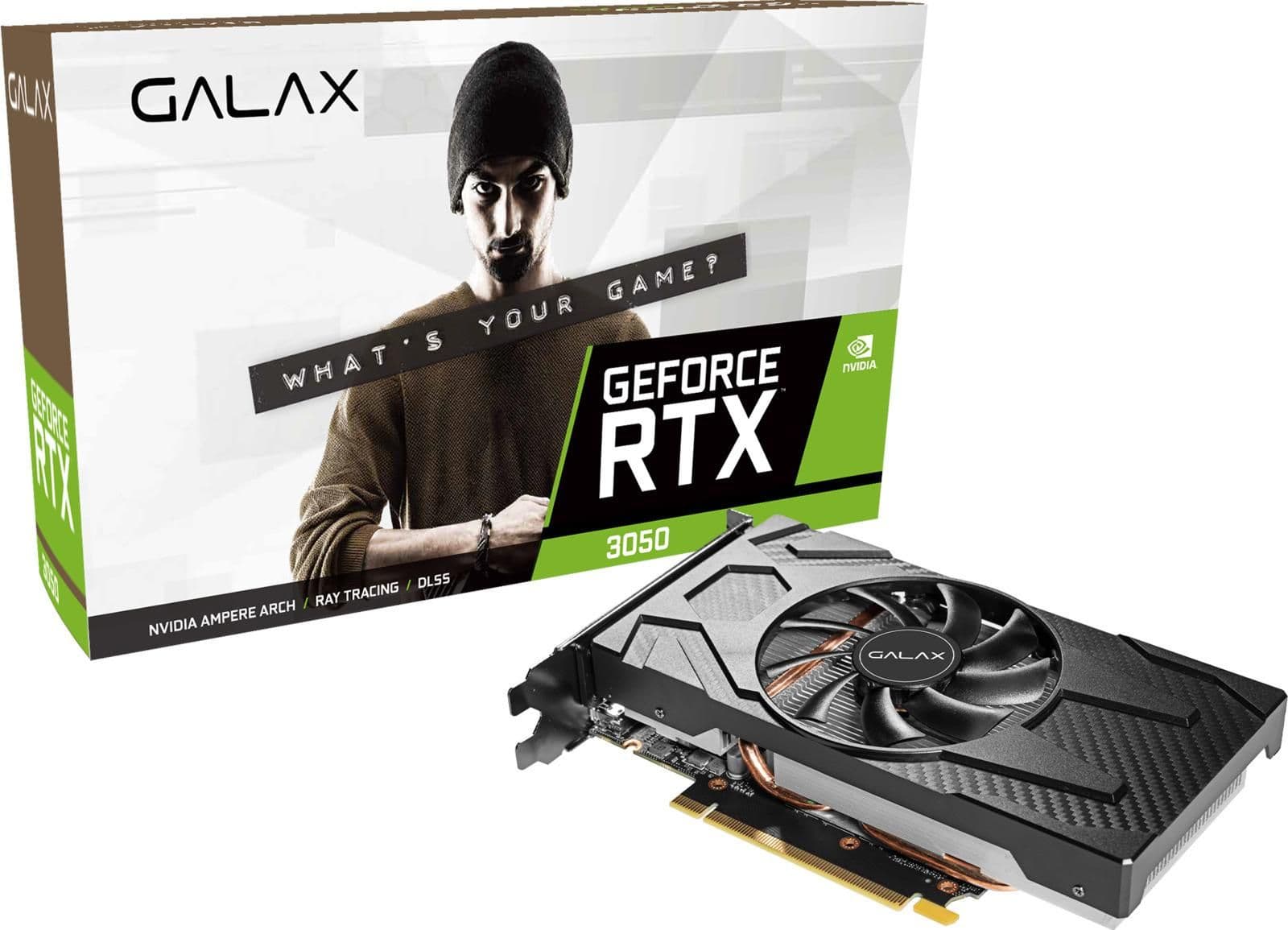 GALAX (1-click OC) GeForce RTX 3050 8GB GDDR6 Black image