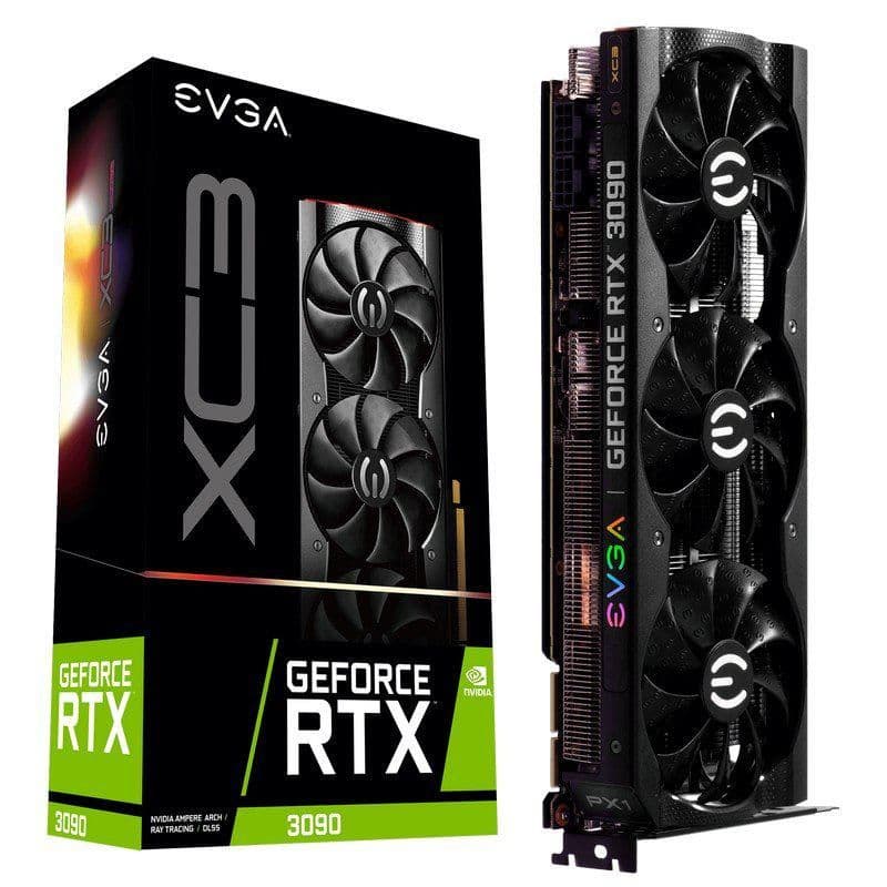 EVGA XC3 GAMING GeForce RTX 3090 24GB GDDR6X Black / Red image