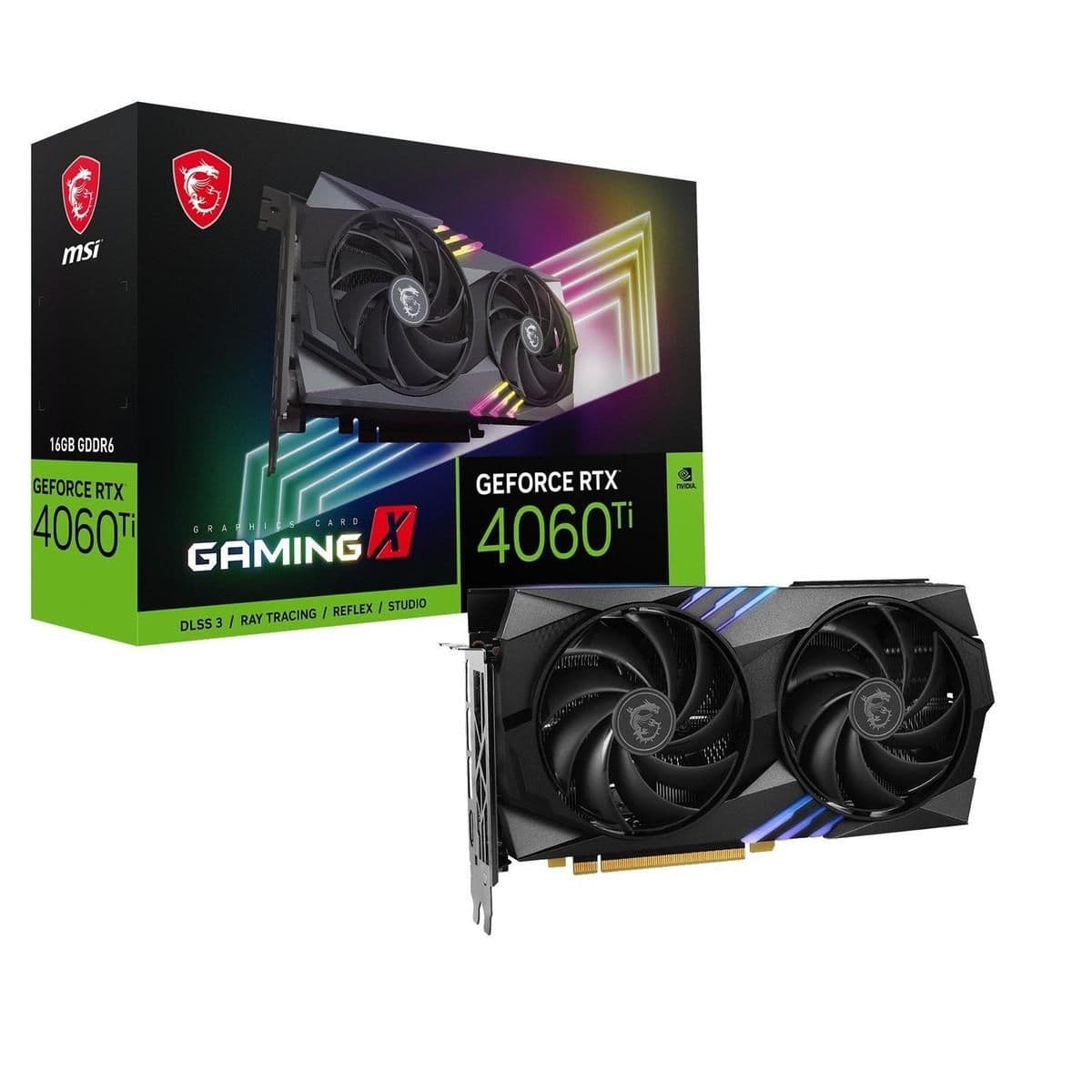 MSI GAMING X GeForce RTX 4060 Ti 16GB GDDR6 Black main image