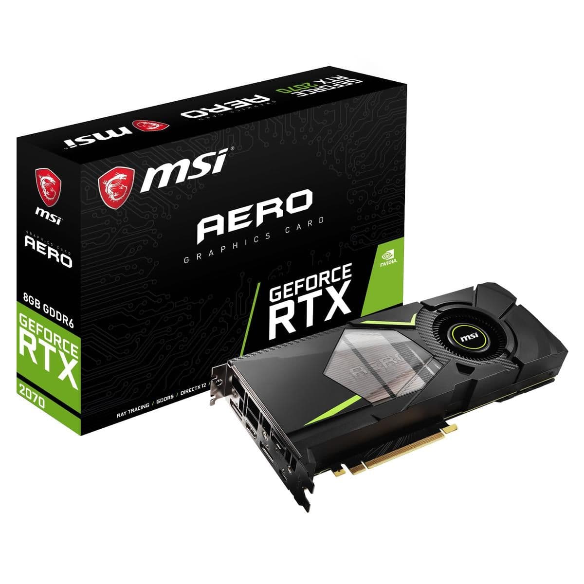 MSI AERO GeForce RTX 2070 8GB GDDR6 Black / Green main image
