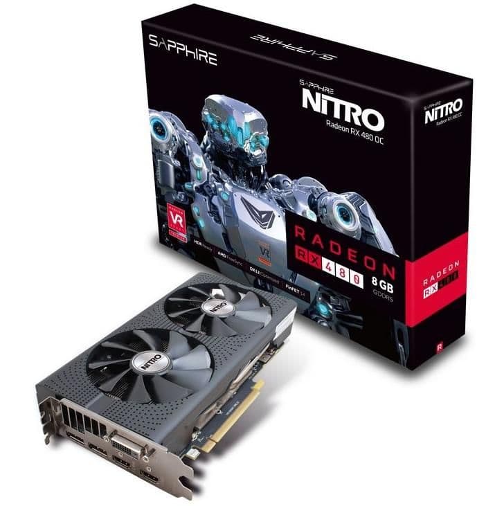 Sapphire NITRO Radeon RX 480 8GB GDDR5 Black main image