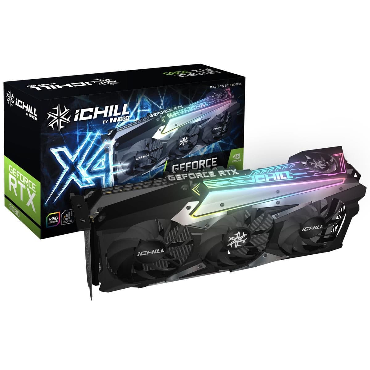 Inno3D iCHILL X4 GeForce RTX 3080 10GB GDDR6X Black / Silver image