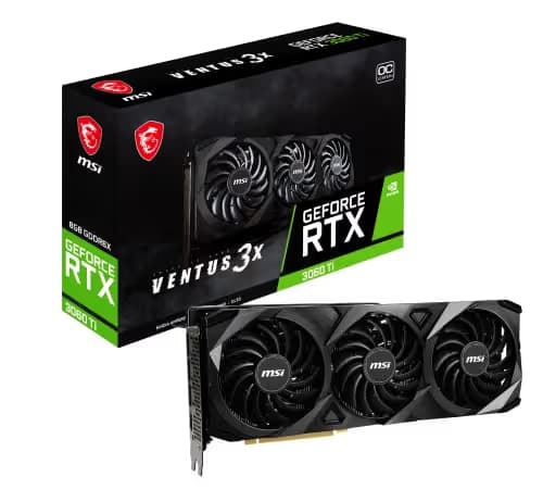 MSI VENTUS 3X 8GD6X OC GeForce RTX 3060 Ti 8GB GDDR6X Black main image
