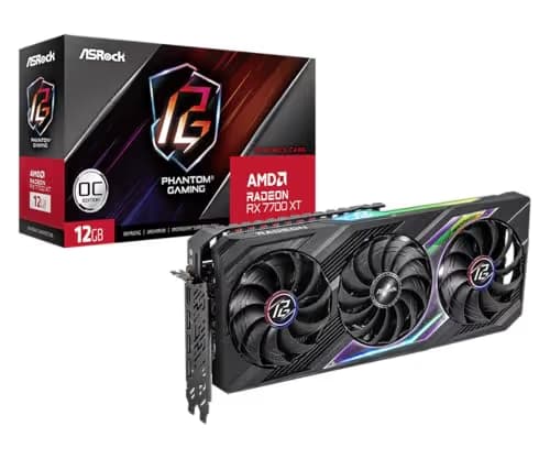 ASRock Phantom Gaming OC Radeon RX 7700 XT 12GB GDDR6 Black image
