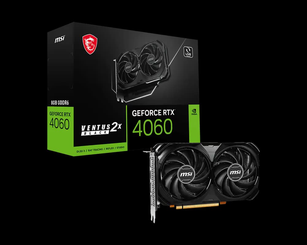 MSI VENTUS 2X GeForce RTX 4060 8GB GDDR6 Black image