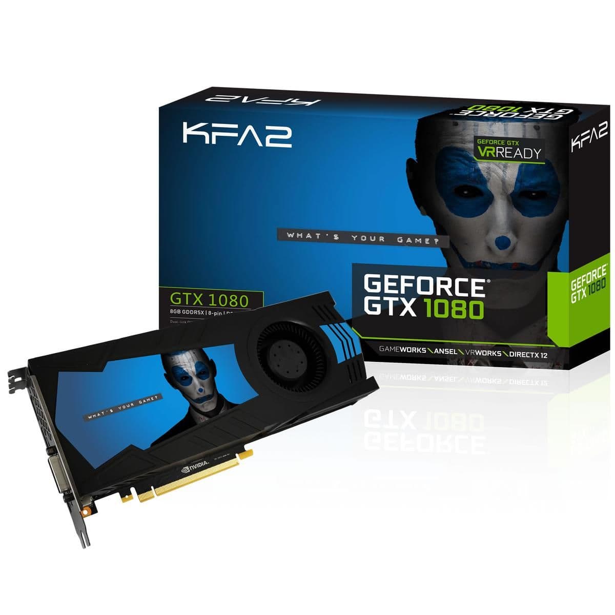 KFA2 80NSJ6DHK5VK GeForce GTX 1080 8GB GDDR5X Black / Blue main image