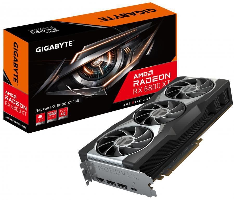 Gigabyte GV-R68XT-16GC-B Radeon RX 6800 XT 16GB GDDR6 Black / Silver main image