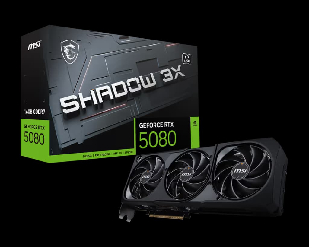 MSI SHADOW 3X GeForce RTX 5080 16GB GDDR7 Black main image
