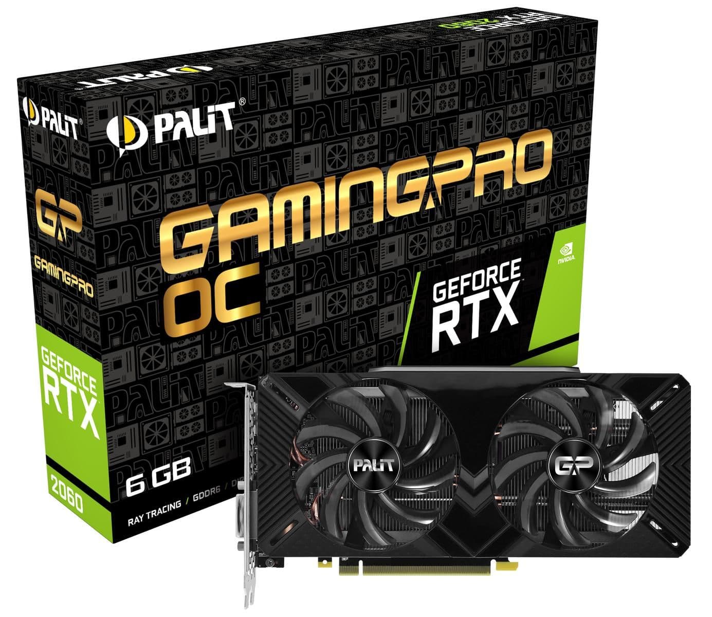 Palit GamingPro OC GeForce RTX 2060 6GB GDDR6 Black main image