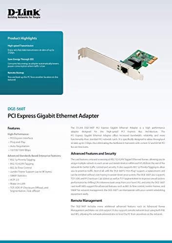 D-Link DGE-560T Gigabit Ethernet PCIe x1 image