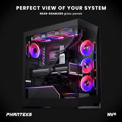 Phanteks NV5 ATX Mid Tower Black Tempered Glass Side Panel image