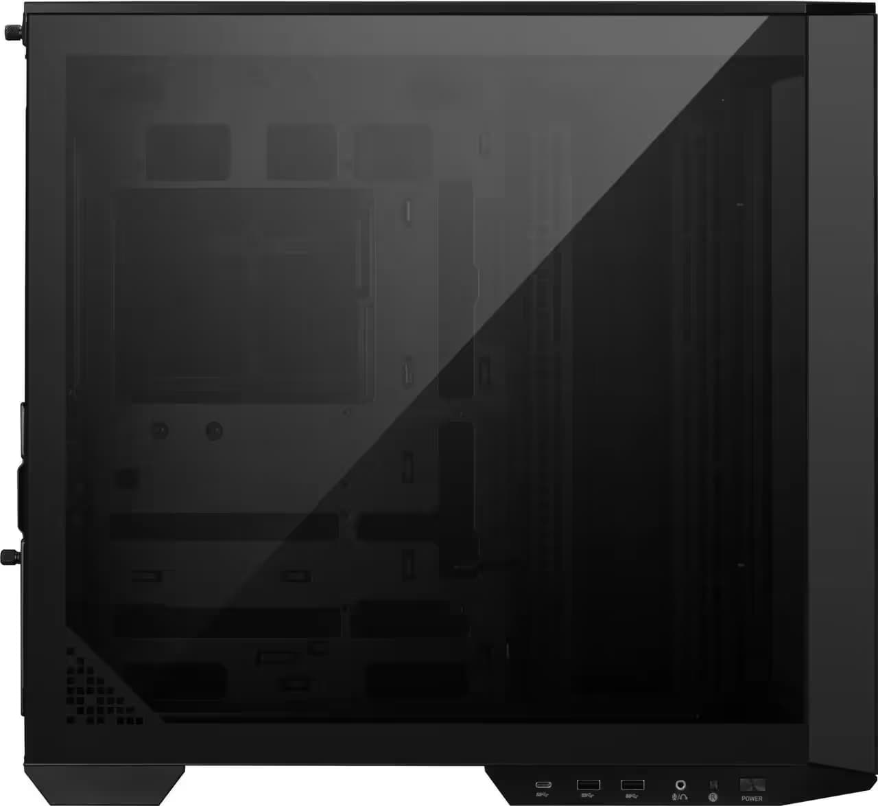 MSI MAG PANO 100L PZ ATX Mid Tower Black Tempered Glass Side Panel image