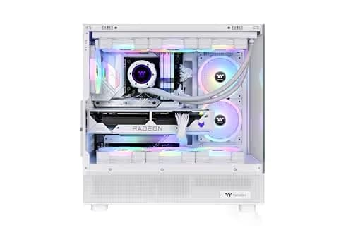 Thermaltake View 270 ATX Mid Tower White Tempered Glass Side Panel, SNOW  image