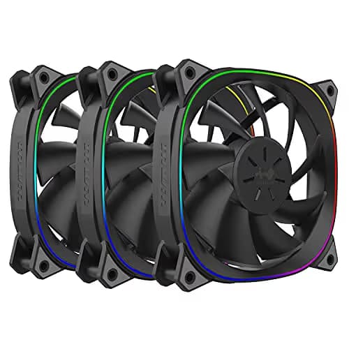 In Win Sirius Extreme ASE120P 120mm Addressable RGB PWM 54 CFM Black 3-Pack main image