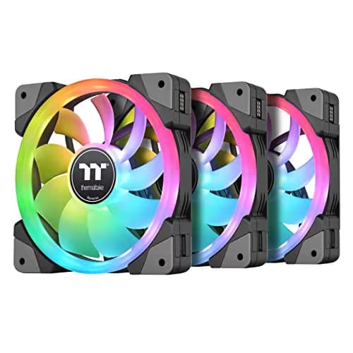 Thermaltake SWAFAN EX12 120mm Black RGB 57.11CFM 3-Pack image