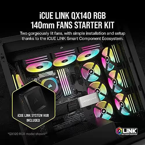 Corsair iCUE LINK QX140 140mm Black ARGB  image