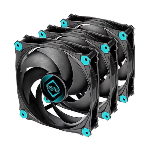 Iceberg Thermal IceGALE 120mm Black / Blue Silent 30 CFM 3-Pack image