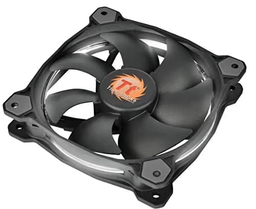 Thermaltake Riing 120mm Black / White 40.6 CFM White LED 1-Pack image