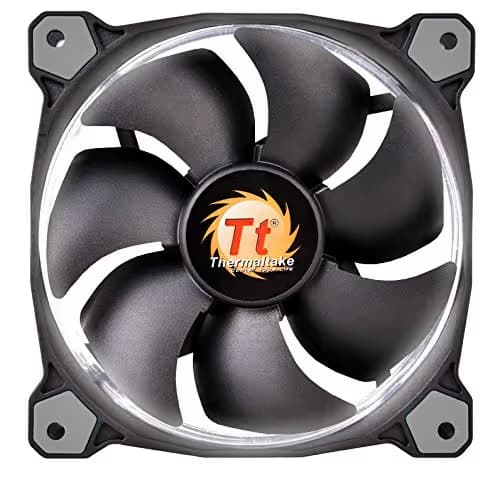 Thermaltake Riing 120mm Black / White 40.6 CFM White LED 1-Pack image