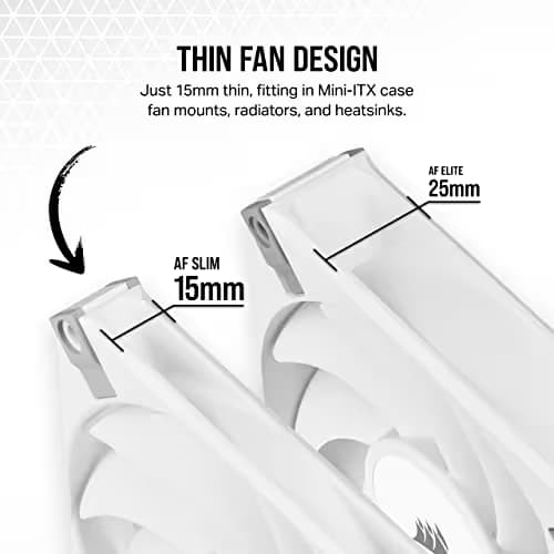 Corsair AF120 SLIM 120mm PWM 56.3 CFM White 1-Pack image