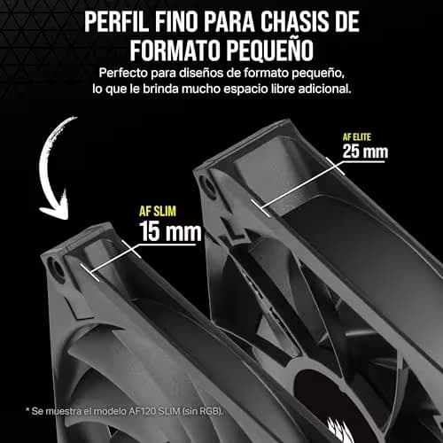 Corsair iCUE AF120 120mm RGB PWM SLIM 56.3 CFM Black image