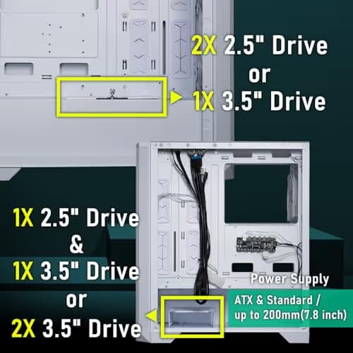 BitFenix Nova Mesh SE ATX Mid Tower White with Tempered Glass Side Panel and USB 3.2 Gen 1 Type-A image