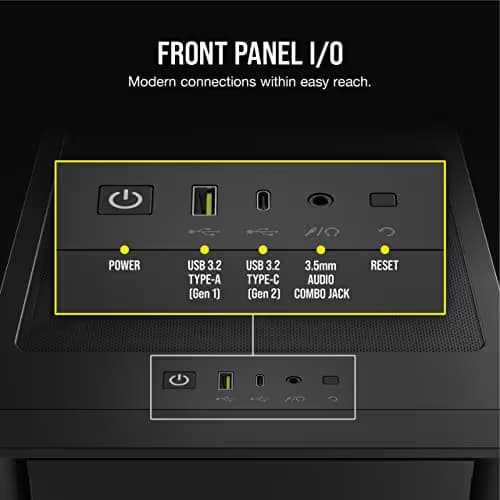 Corsair iCUE 4000D RGB AIRFLOW Mid-Tower ATX Case - Black  image