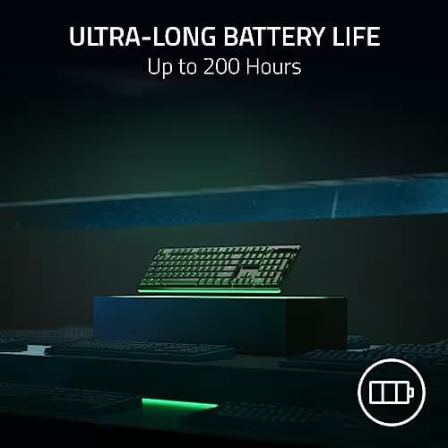 Razer DeathStalker V2 Pro Razer Red Low-Profile Optical Linear RGB Wireless Gaming Keyboard image