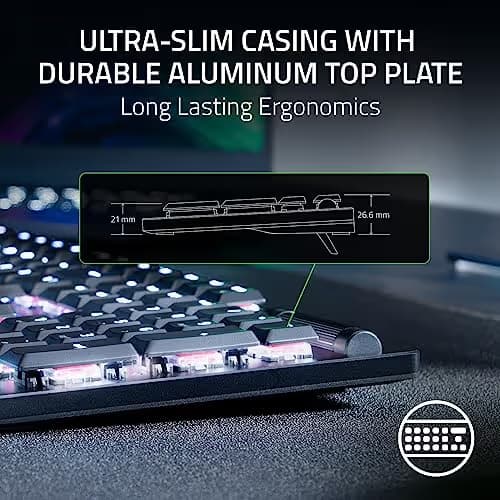 Razer DeathStalker V2 Pro Razer Red Low-Profile Optical Linear RGB Wireless Gaming Keyboard image