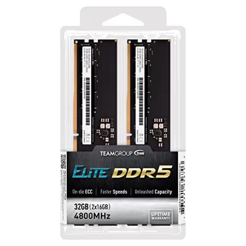 TEAMGROUP Elite Black DDR5-4800 CL40 32GB (2x16GB) image