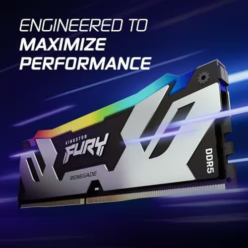 Kingston Fury Renegade RGB Silver / Black DDR5-6000 CL32 32GB (2x16GB) image