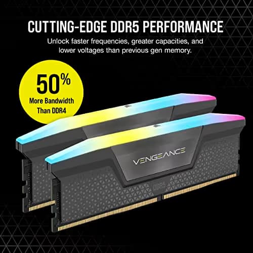 Corsair Vengeance RGB 64GB (2x32GB) DDR5 6000 CL40 Black image