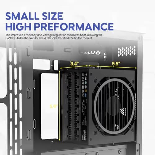 Vetroo GV1000 ATX 1000W Fully Modular 80+ Gold Certified image
