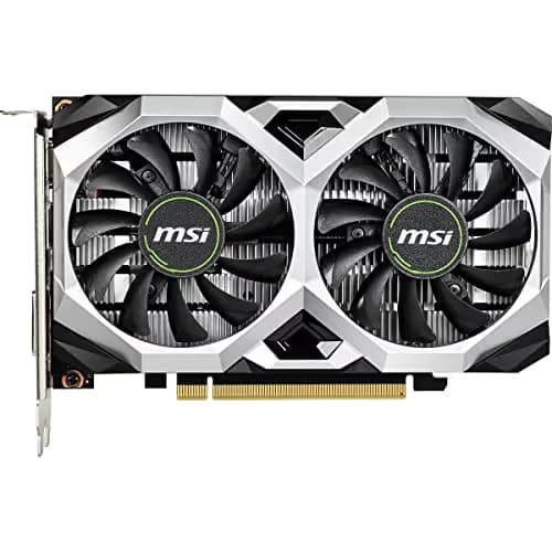 MSI D6 VENTUS XS OC GeForce GTX 1650 G6 4GB GDDR6 Black Silver image