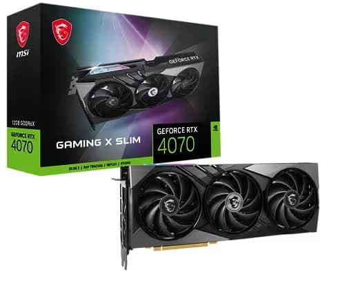 MSI GeForce RTX 4070 GAMING X SLIM 12GB GDDR6X Black / Gray main image