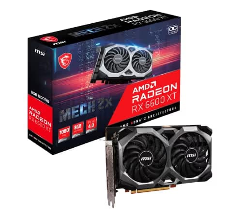 MSI MECH 2X OCV1 Radeon RX 6600 XT 8GB GDDR6 Black / Silver image