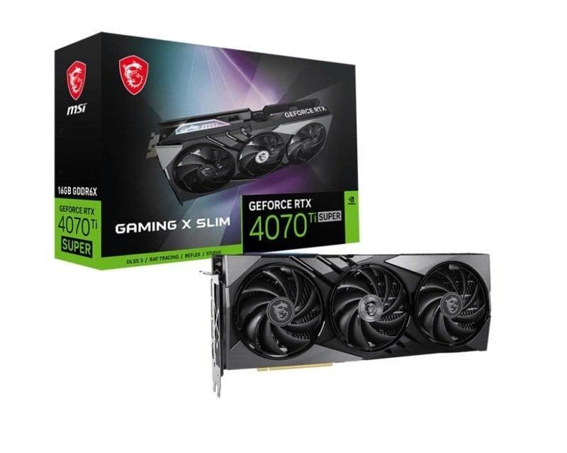 MSI GeForce RTX 4070 Ti SUPER GAMING X SLIM 16GB GDDR6X Black main image