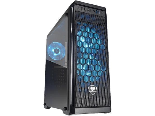 Cougar MX330-G Air ATX Mid Tower Black with Tempered Glass Side Panel and USB 3.2 Gen 1 Type-A, USB 2.0 Type-A Front Panel image