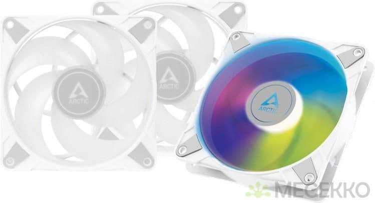 ARCTIC P12 120mm White PWM PST A-RGB Pack of 3 image