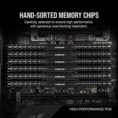Corsair Vengeance LPX Black / Yellow DDR4-3200 CL16 32GB (2x16GB) image