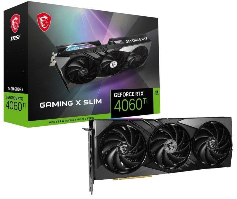 MSI GAMING X SLIM GeForce RTX 4060 Ti 16GB GDDR6 Black image