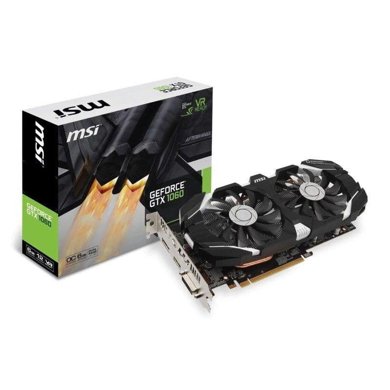MSI GeForce GTX 1060 Black / White 6GB GDDR5 Black / White image