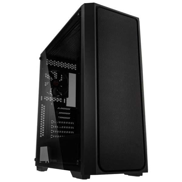 RAIJINTEK PONOS MS ATX Mid Tower Black Tempered Glass Side Panel, USB 3.2 Gen 1 Type-A, USB 2.0 Type-A image