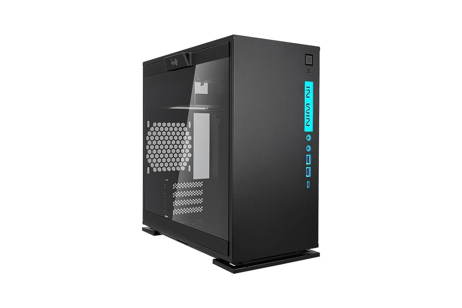 In Win 301C Micro ATX Mini Tower Black with Tempered Glass Side Panel and USB 3.2 Gen 2 Type-C USB 3.2 Gen 1 Type-A image
