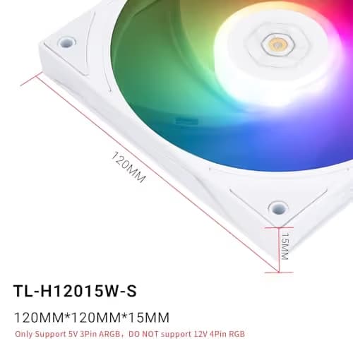 Thermalright TL-H120-15W-S 120mm White Addressable RGB PWM 56.36 CFM image