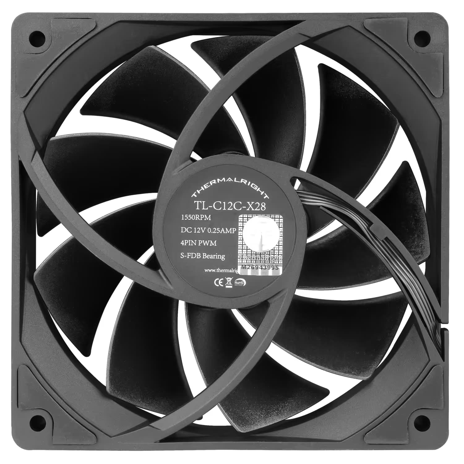 Thermalright TL-C12C-X28 120mm Black PWM 73.3 CFM image