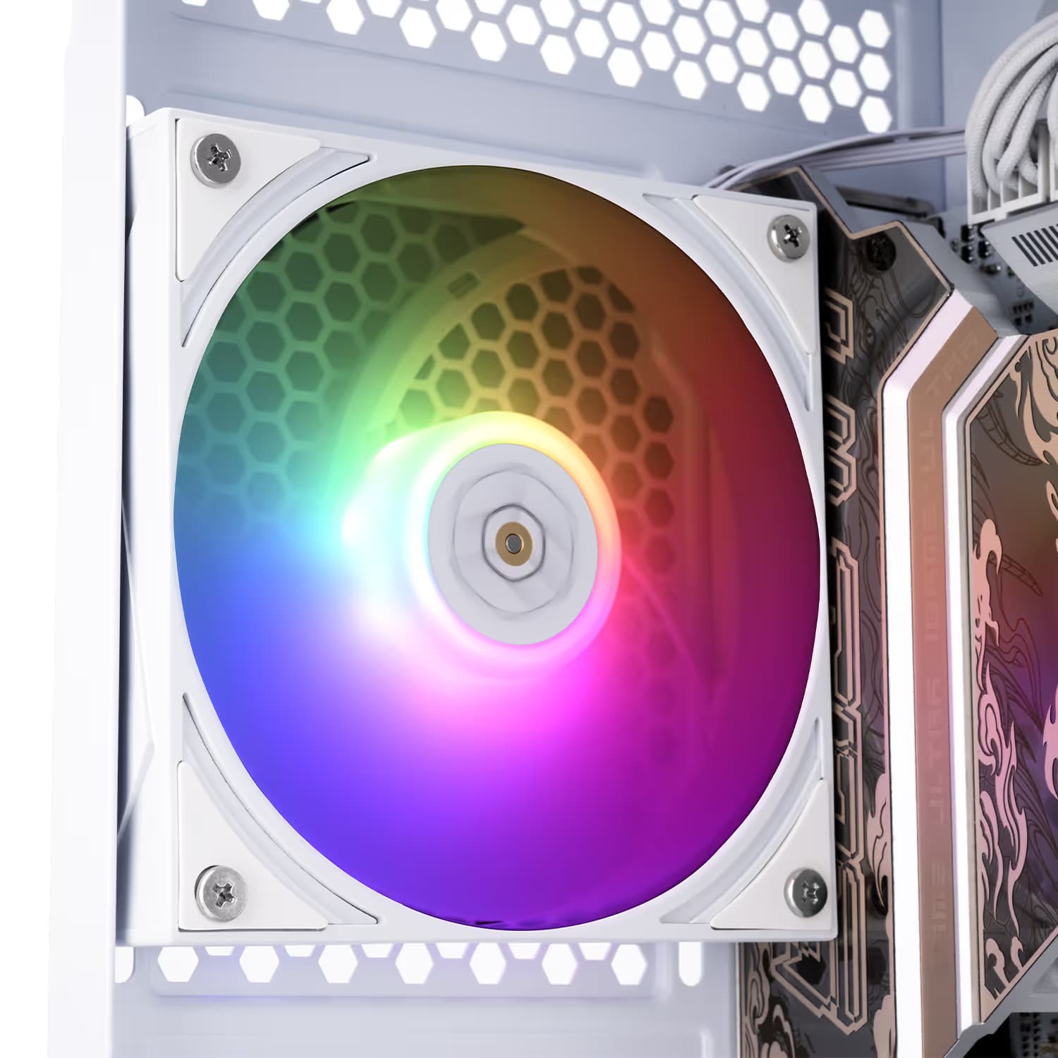 Thermalright TL-H12W-X28-S 120mm 80.45 CFM White Addressable RGB PWM image