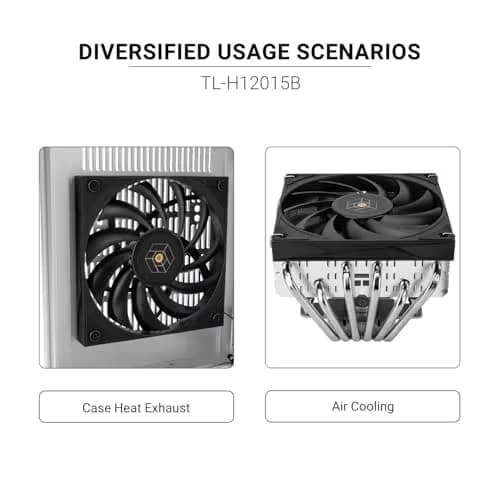 Thermalright TL-H12015 120mm Black PWM 56.36 CFM 1-Pack image